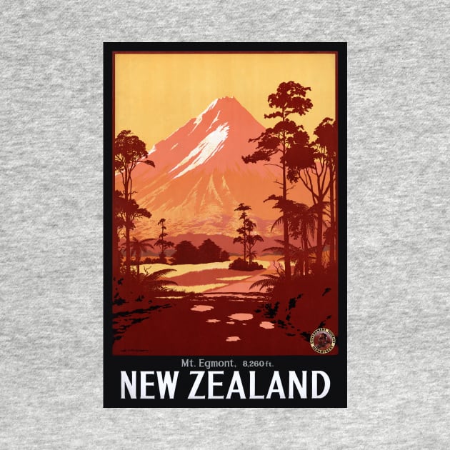 Mt. Egmont New Zealand Vintage Poster 1934 by vintagetreasure